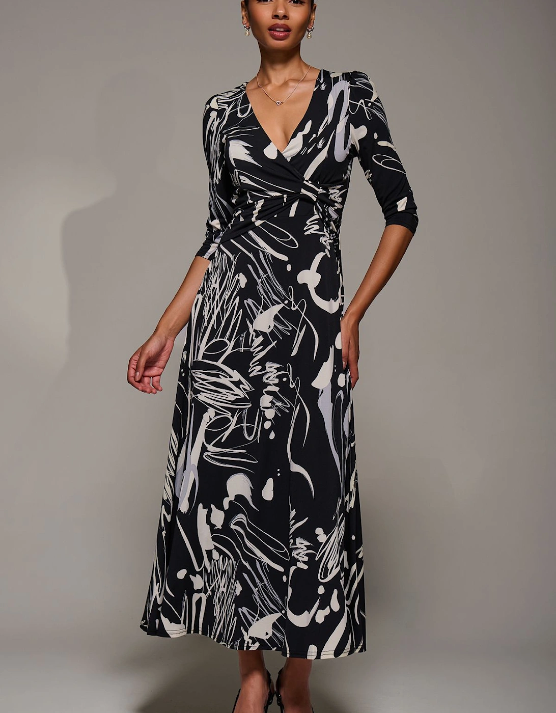 Jersey Ruched Waist Fit & Flare Maxi Dress, 2 of 1