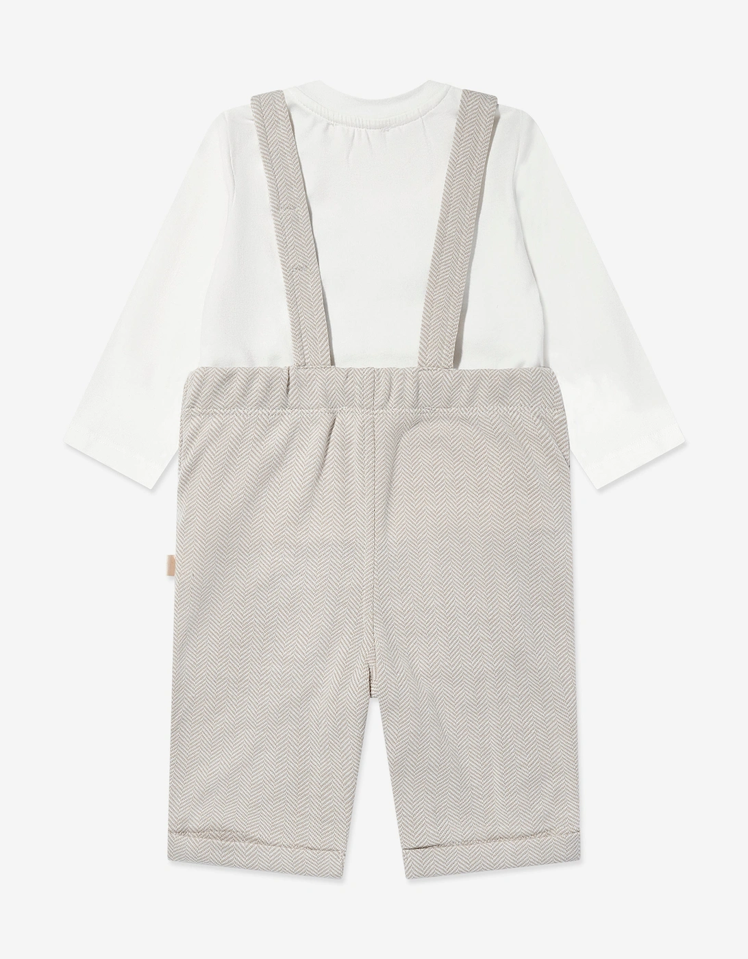 Baby Dungaree and T-Shirt Set in Beige