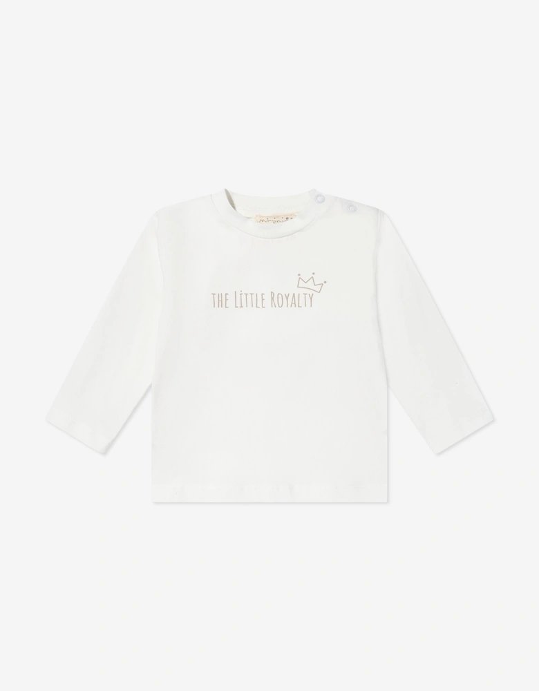 Baby Dungaree and T-Shirt Set in Beige