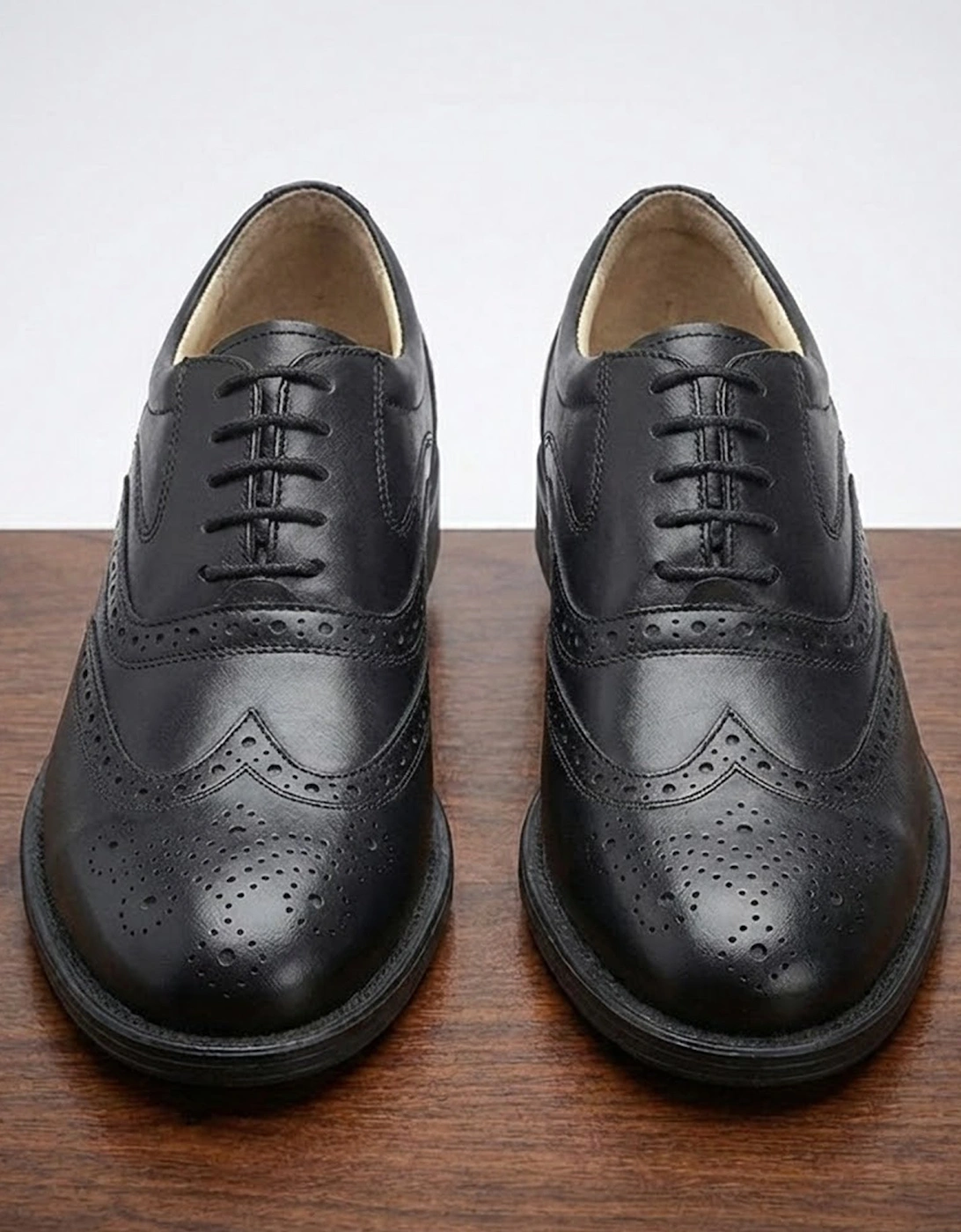 THE ORIGINAL Mens Brogue Leather Shoes Black