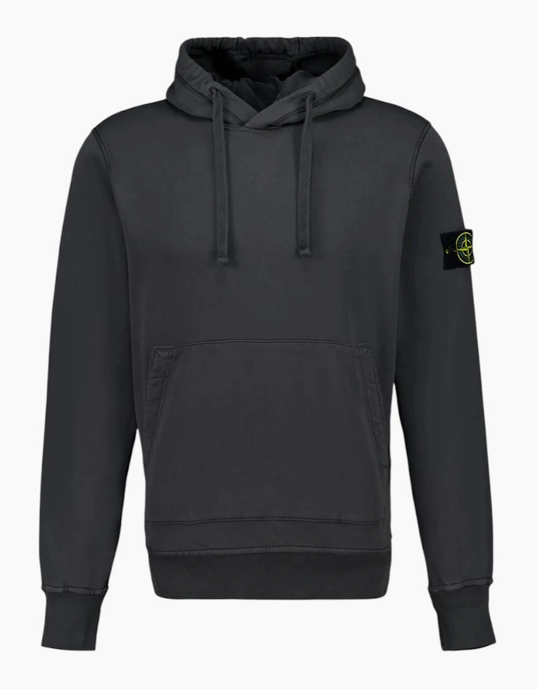 Men's Stone Island Organic Hoodie Lead Grey Hoodie - Size: 38