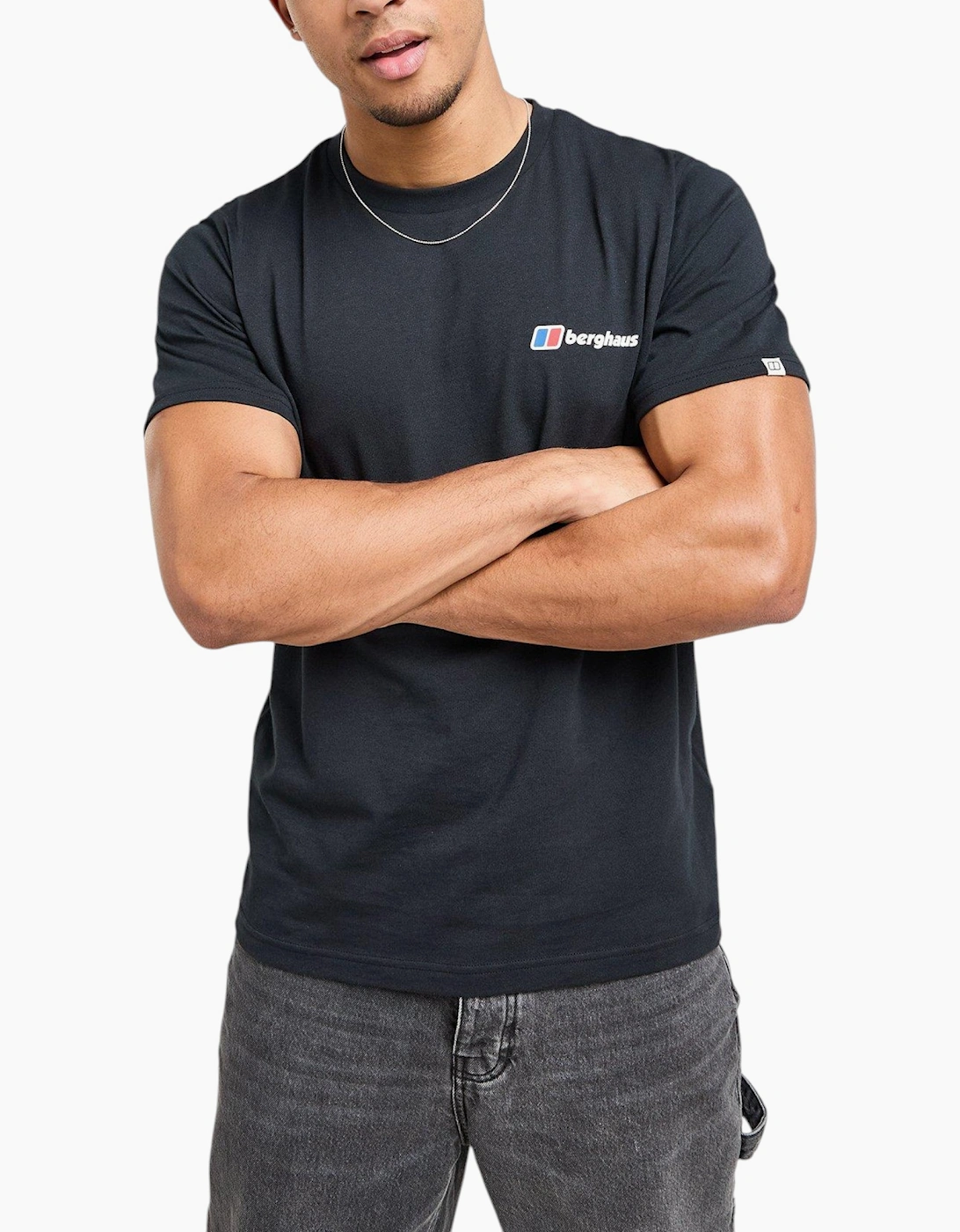Berghaus Men's Berghaus Mens T Shirt Crew Neck Mount Diagram Short Sleeve Graphic Tee Black