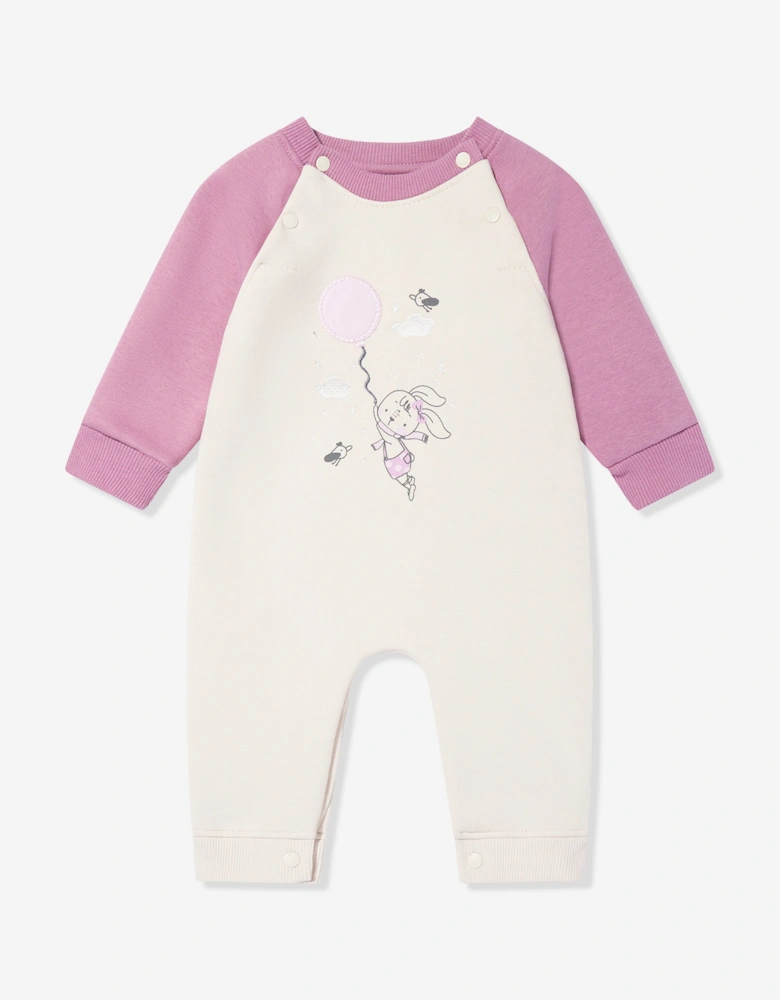 Baby Girls Embroidered Babygrow in Pink