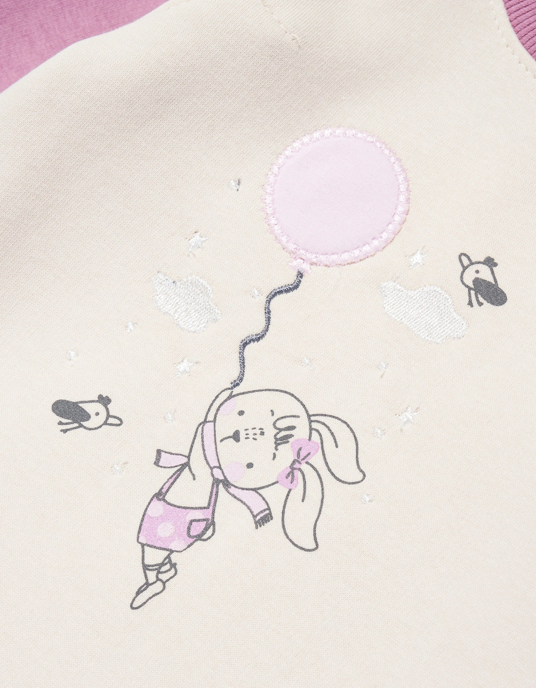 Baby Girls Embroidered Babygrow in Pink