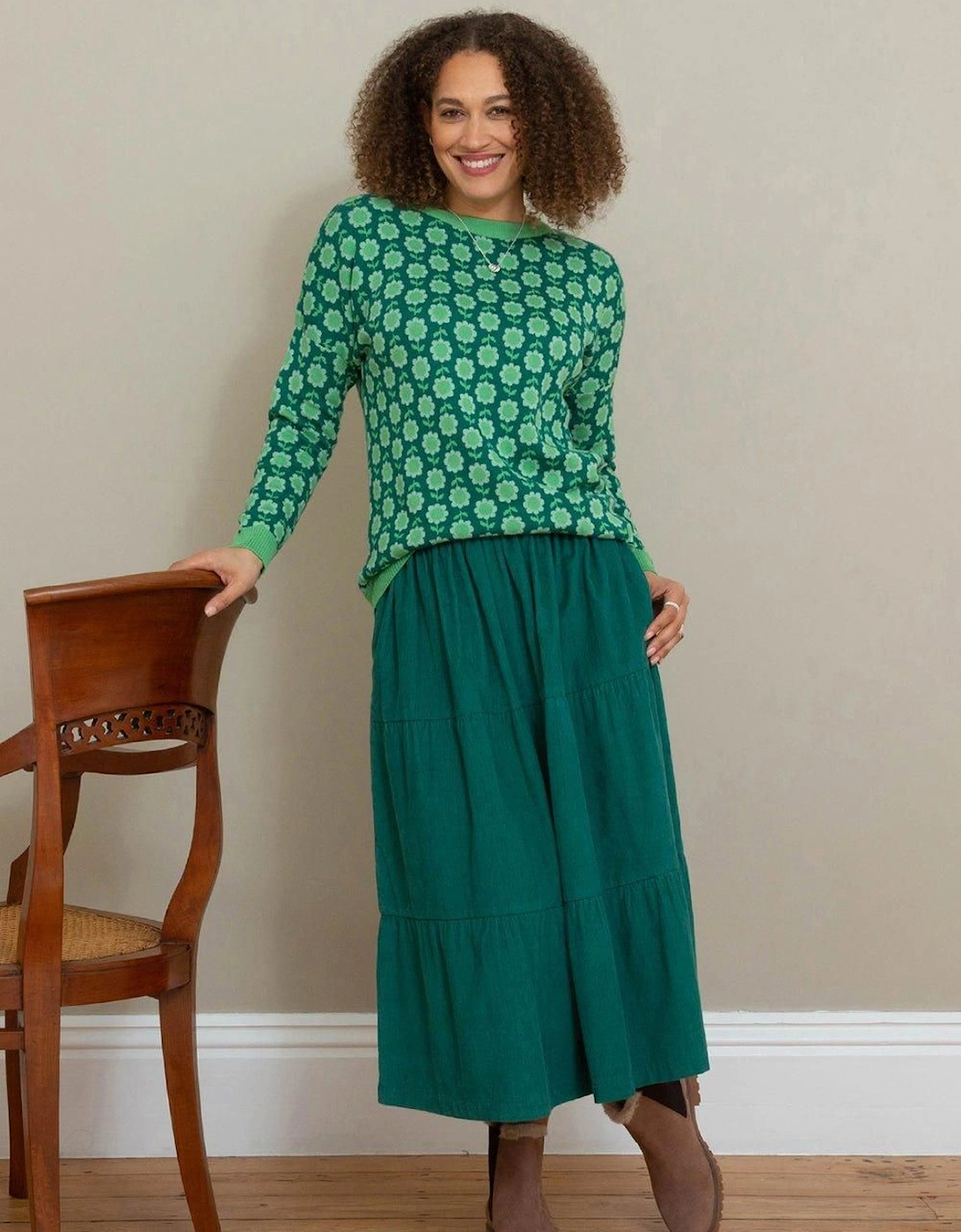 Chickerell Tiered Cord Skirt, 2 of 1