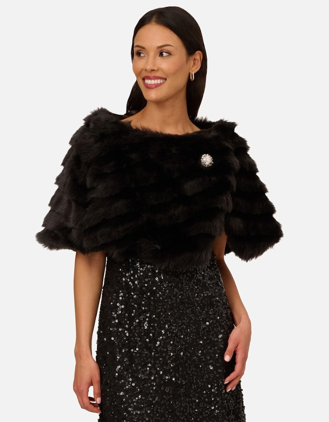 Faux Fur Brooch Coverup, 2 of 1