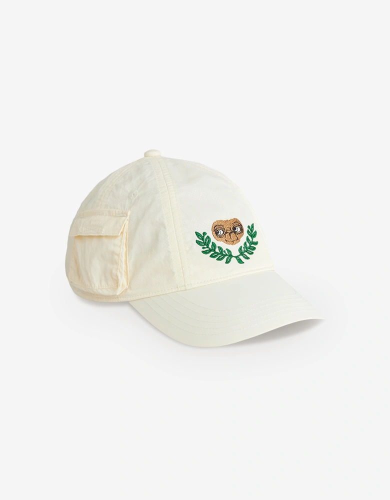 Kids E.T. Embroidered Pocket Cap in Ivory