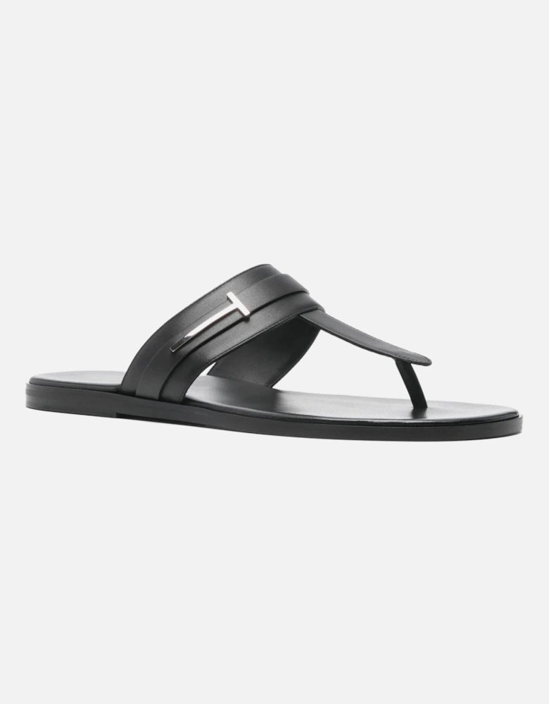 Leather Sandals Black
