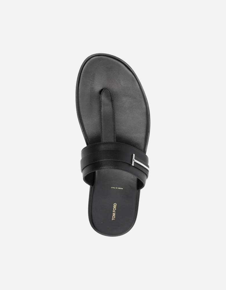 Leather Sandals Black