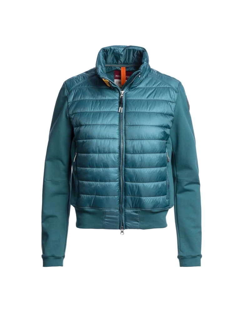 Rosy Dusty Petrol Blue Fleece Jacket