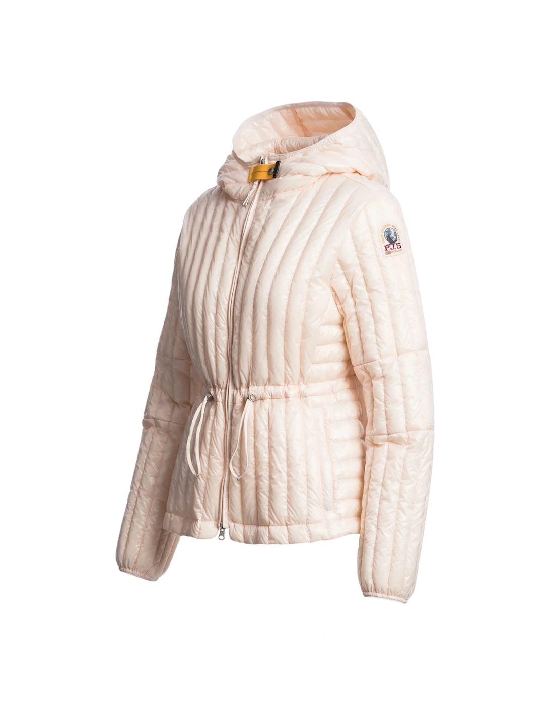Kun Blush White Hooded Down Jacket
