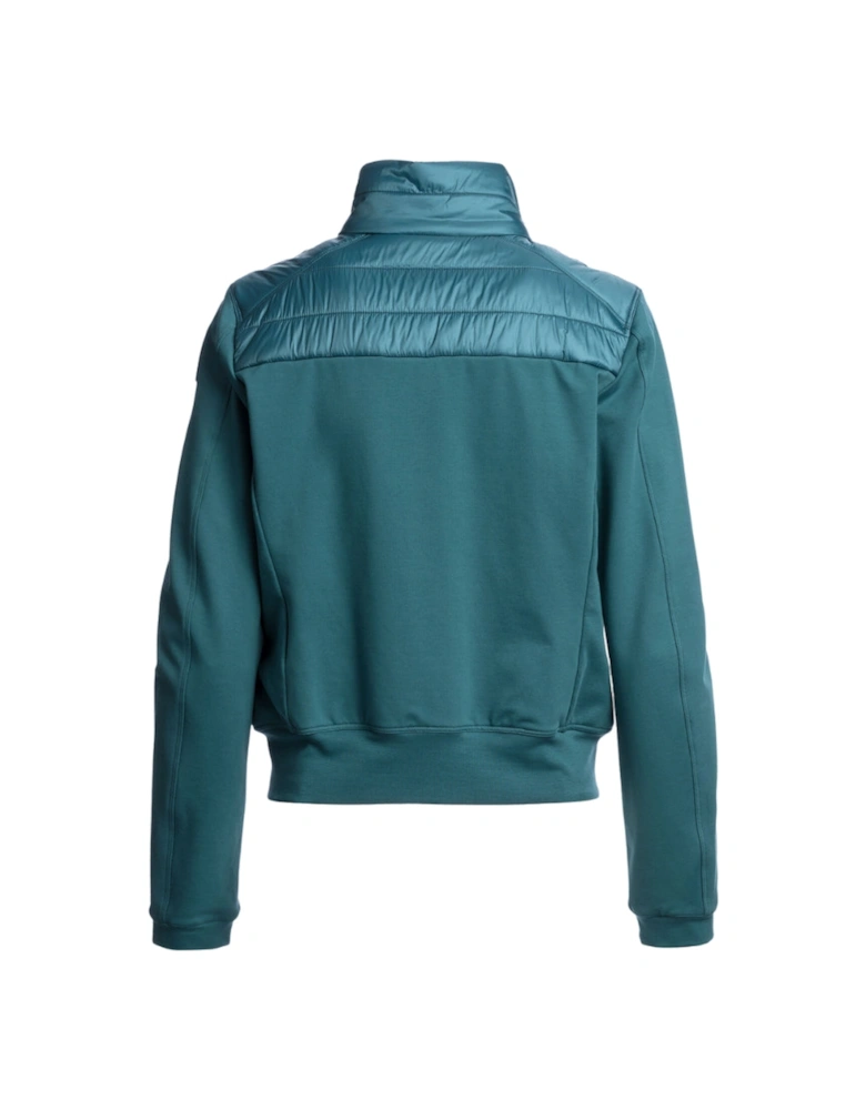 Rosy Dusty Petrol Blue Fleece Jacket