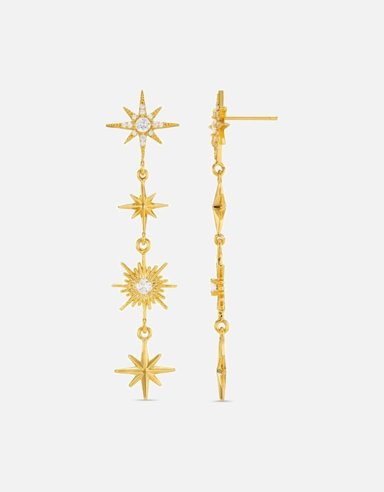 Orelia Statement Crystal Starburst Drop Earrings