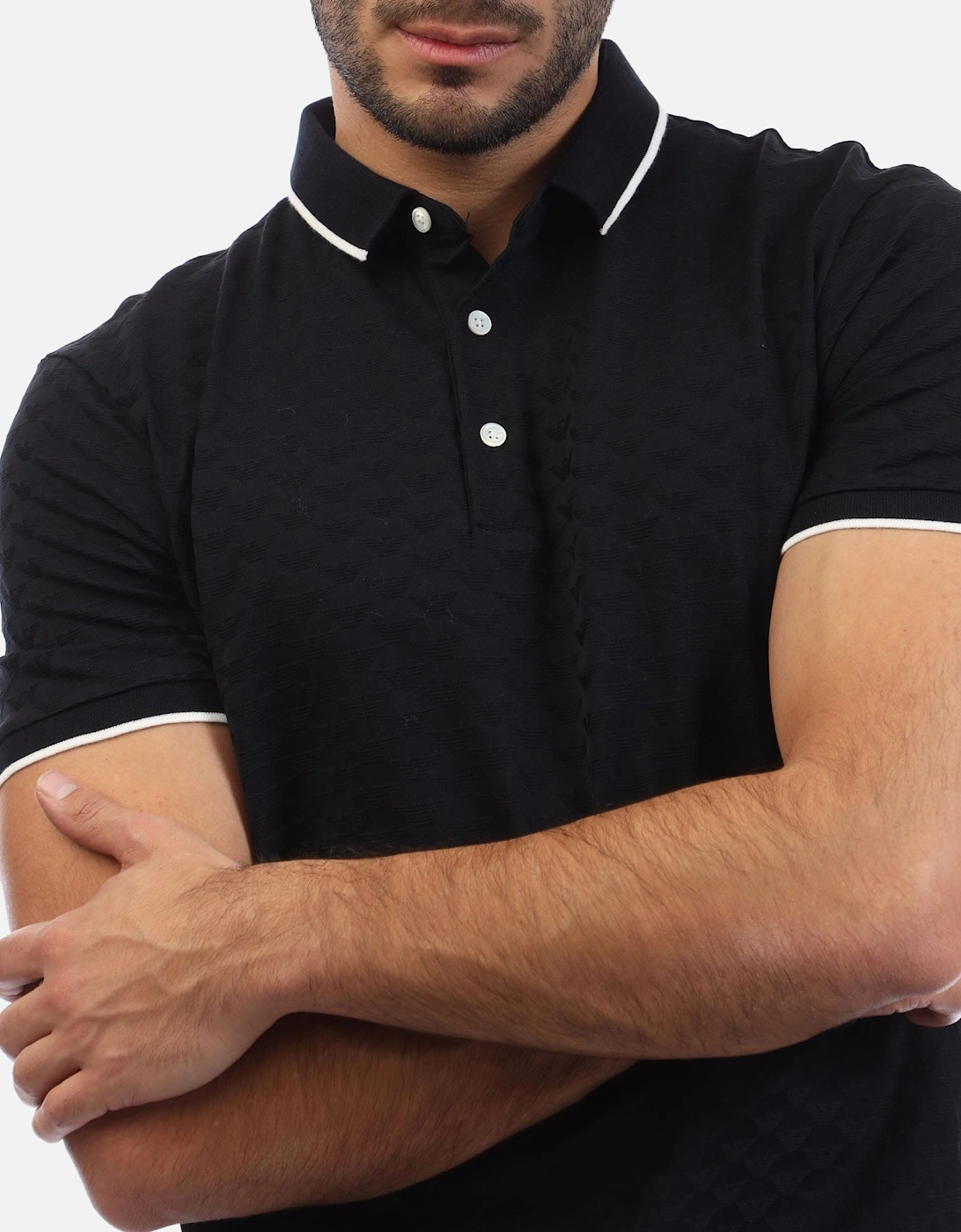 Allover Jacquard Eagle Polo Shirt