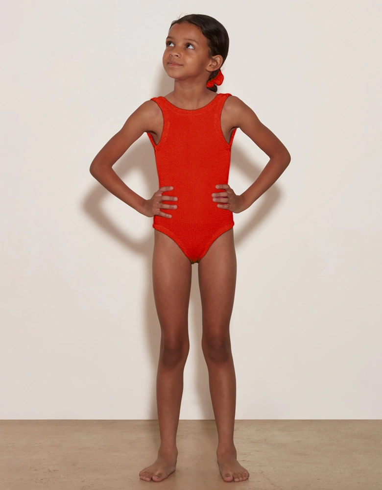 Girls Classic Swimsuit in Red
