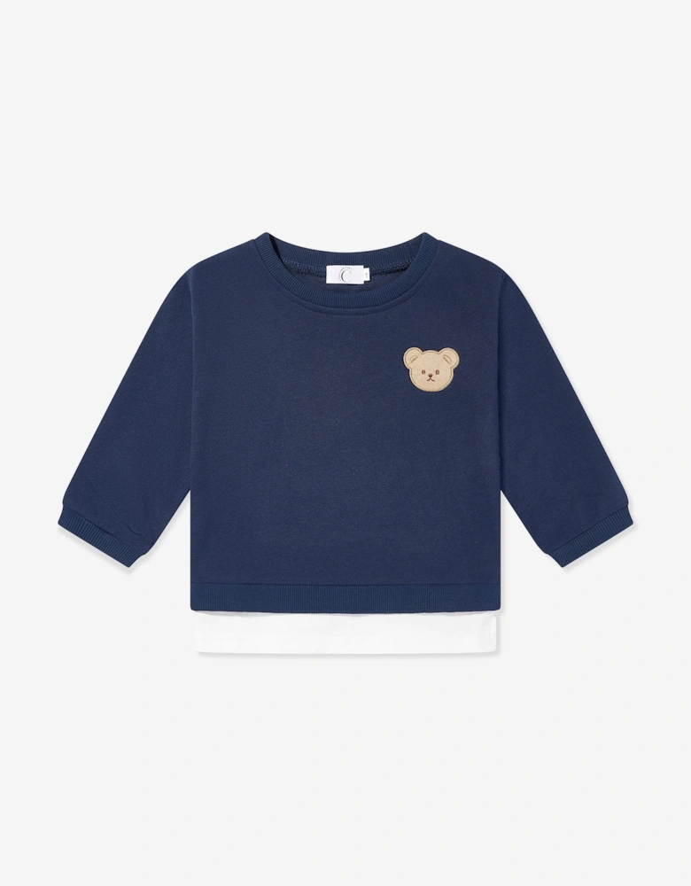Kids The Bear Colour Tracksuit in Navy