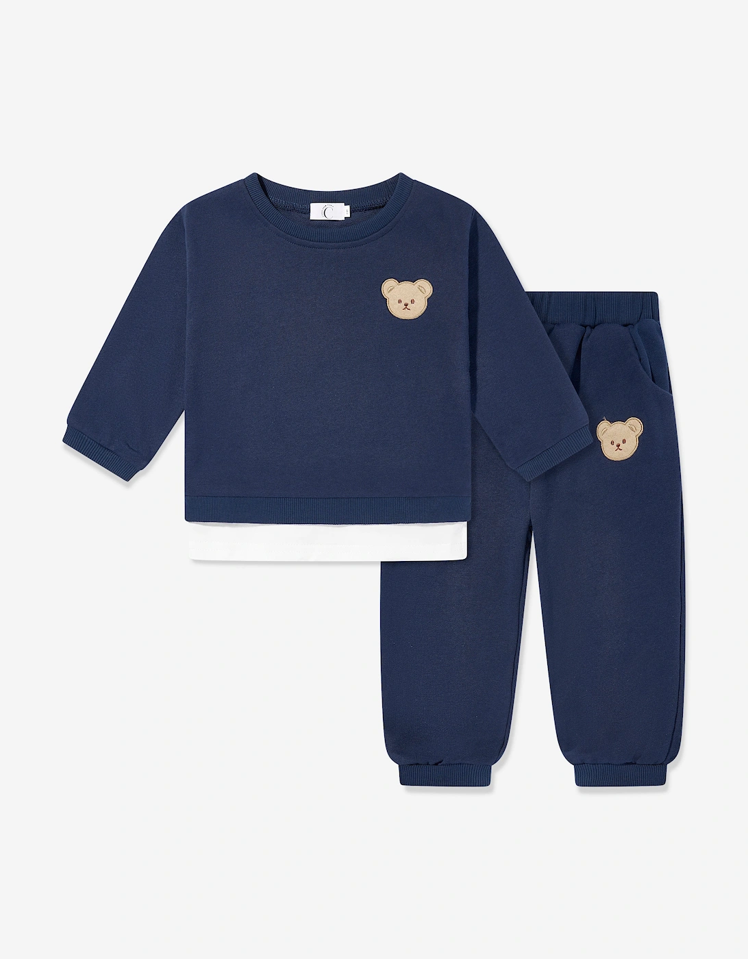 Kids The Bear Colour Tracksuit in Navy, 6 of 5