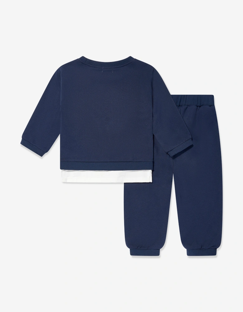 Kids The Bear Colour Tracksuit in Navy
