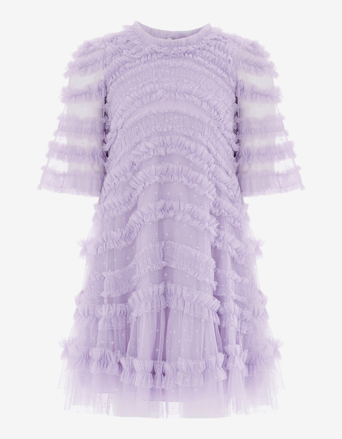 Girls Amara Ruffle Dress in Purple, 5 of 4