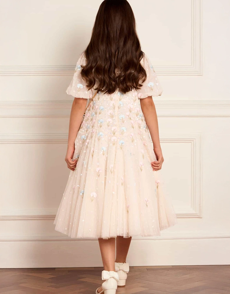 Girls Dandelion Ditsy Dress in Ivory