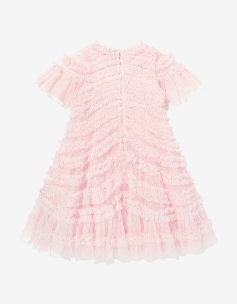 Girls Amara Ruffle Dress in Pink