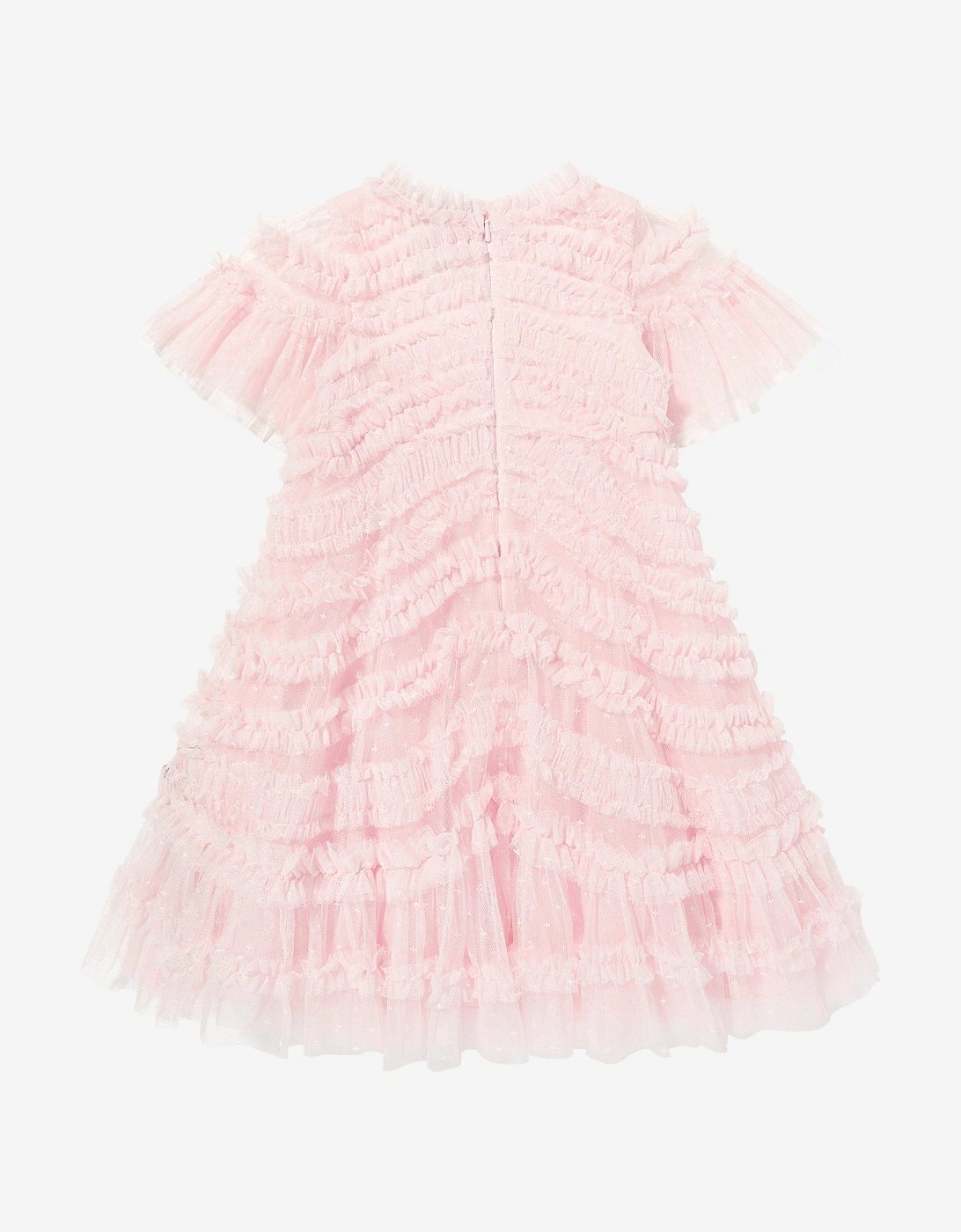 Girls Amara Ruffle Dress in Pink