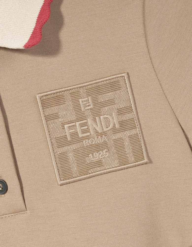 Girls Punto Milano Dress in Beige