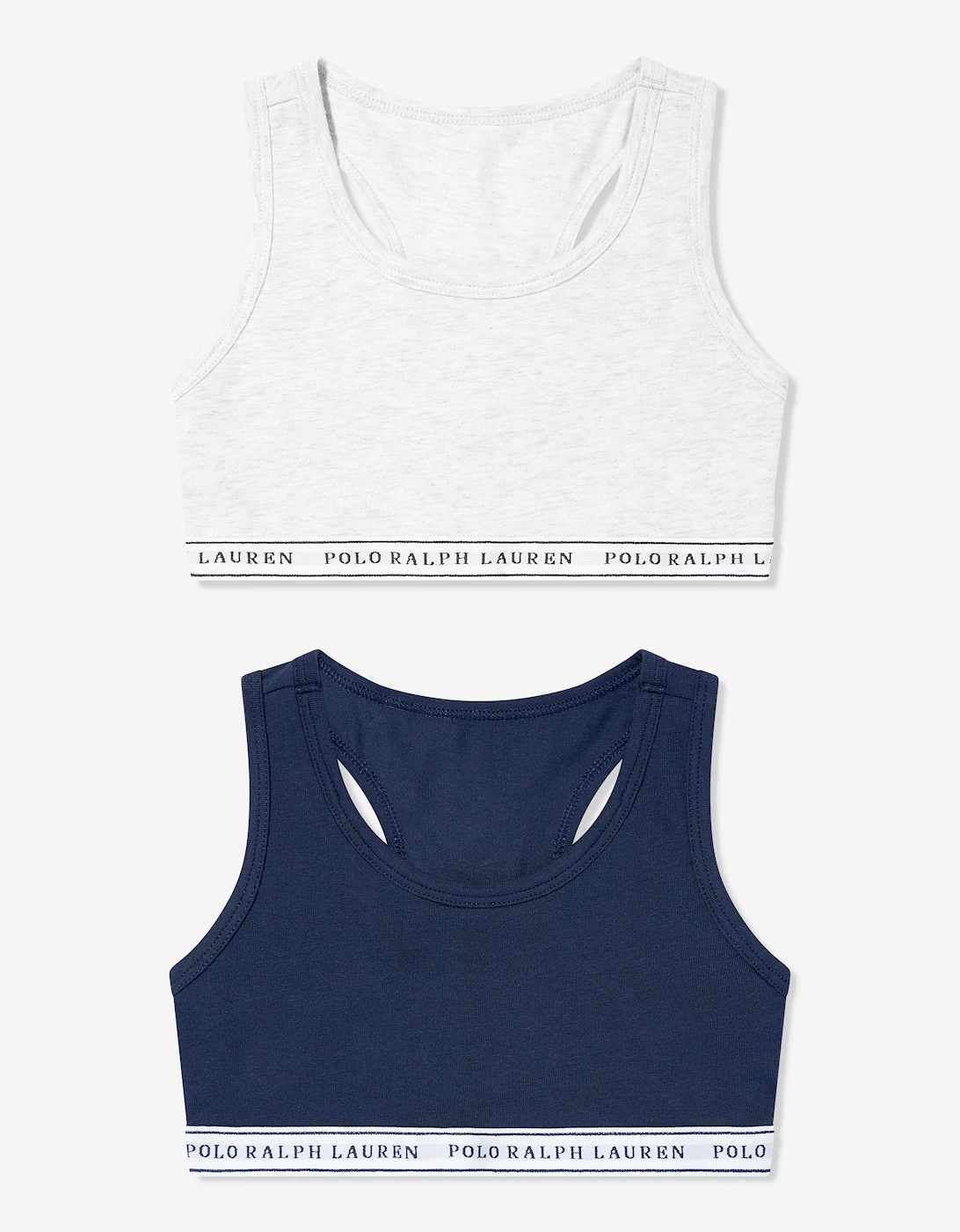 Girls 2 Pack Printed Bra Set in Navy, 7 of 6