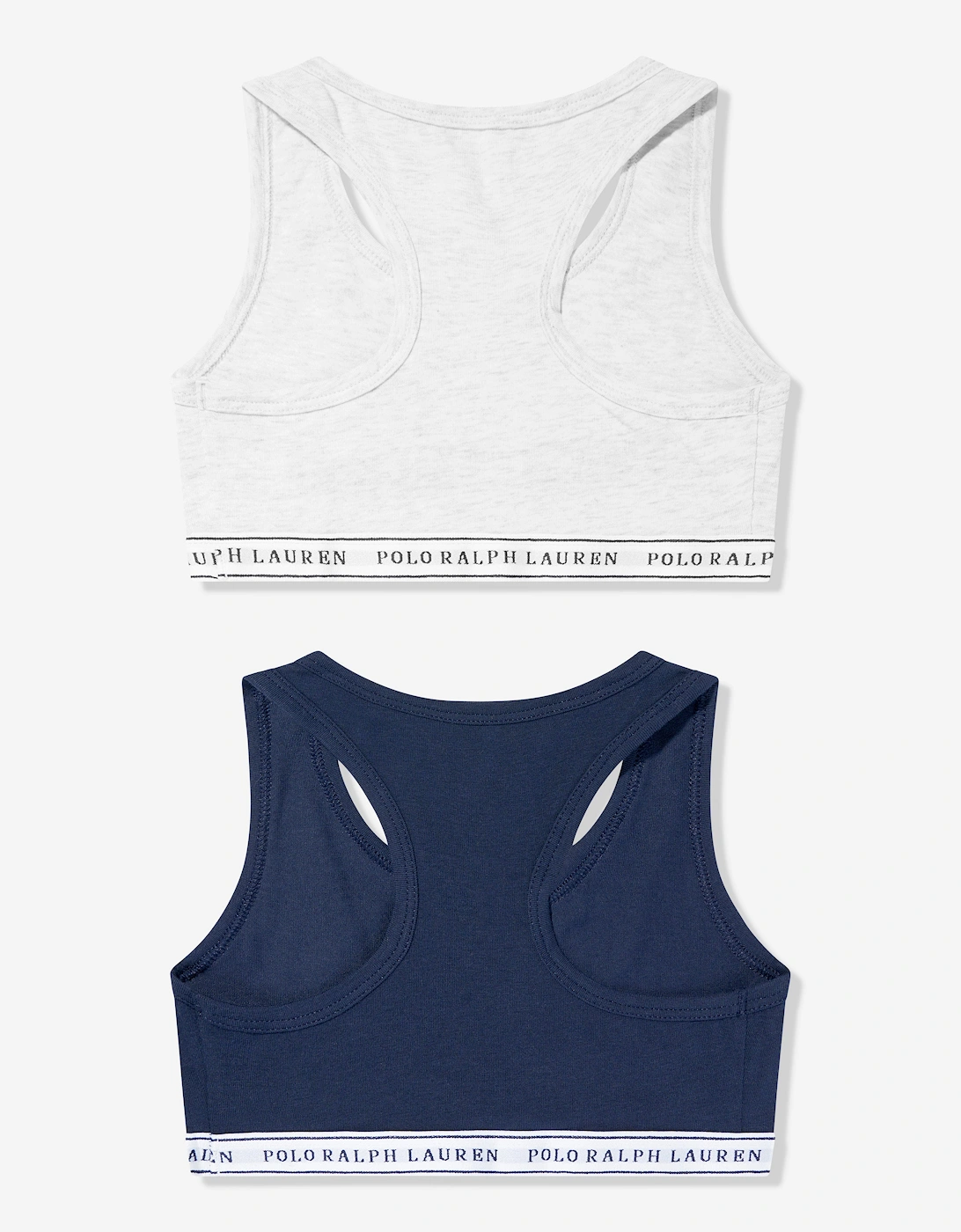 Girls 2 Pack Printed Bra Set in Navy