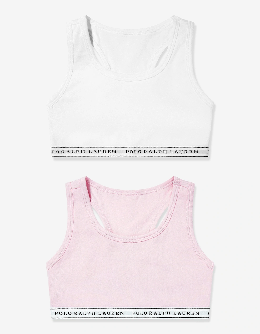 Girls 2 Pack Printed Bra Set in White, 7 of 6