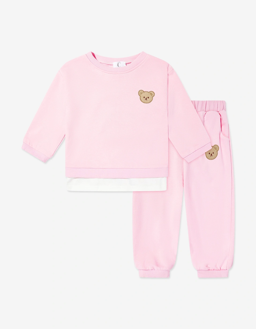 Girls The Bear Colour Tracksuit in Pink, 6 of 5