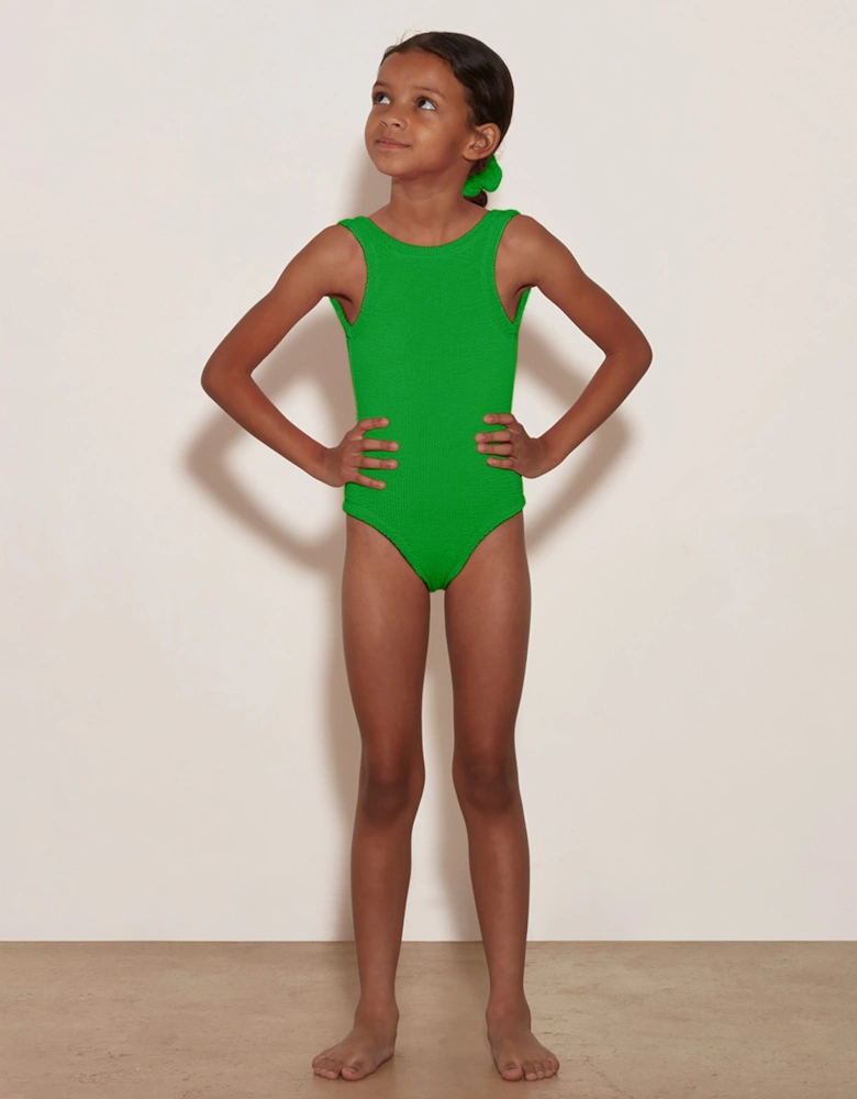 Girls Classic Swimsuit in Green