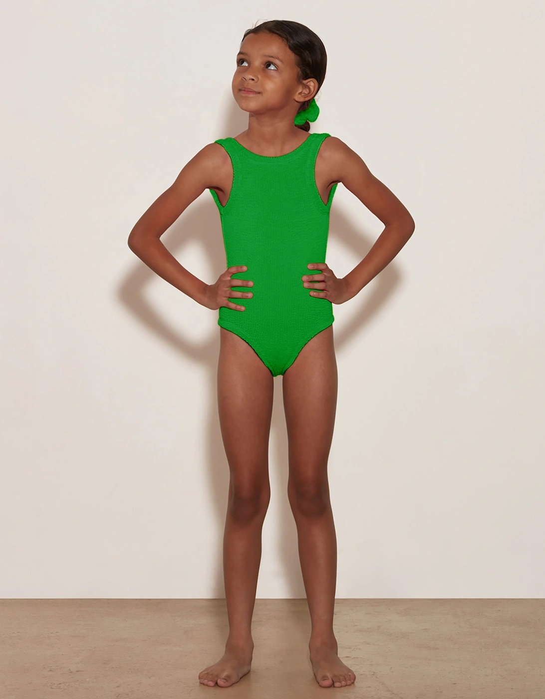 Girls Classic Swimsuit in Green