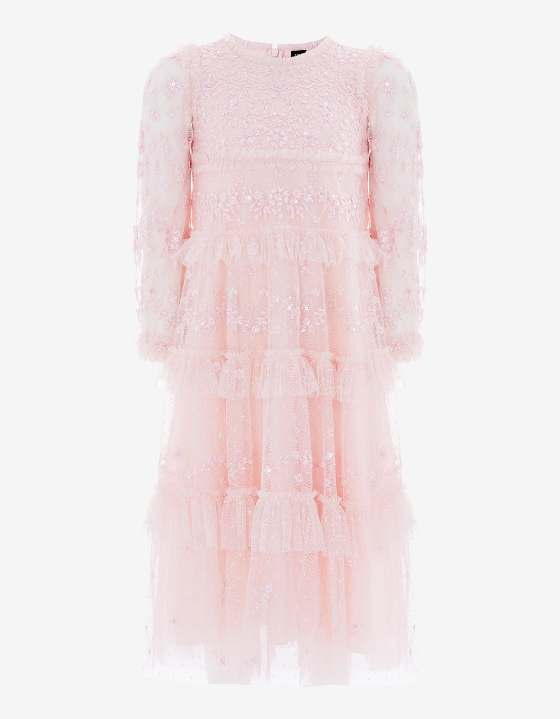 Girls Blossom Lace Gown in Pink, 5 of 4