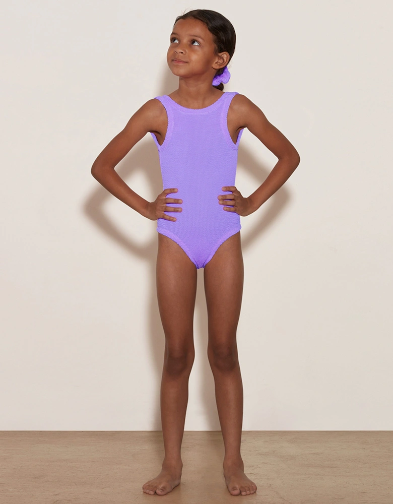 Girls Classic Swimsuit in Purple
