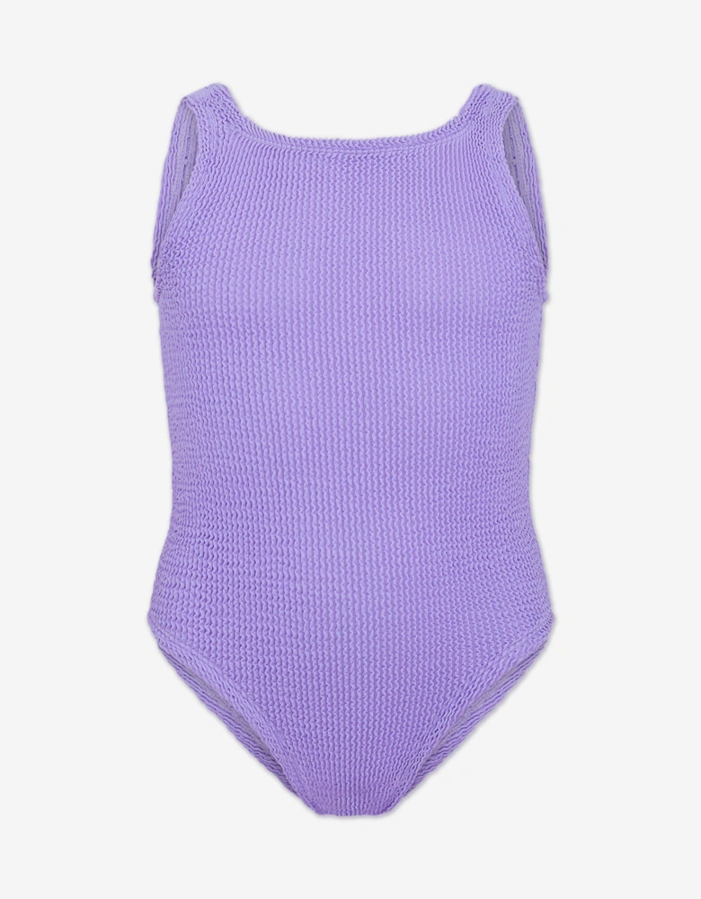 Girls Classic Swimsuit in Purple