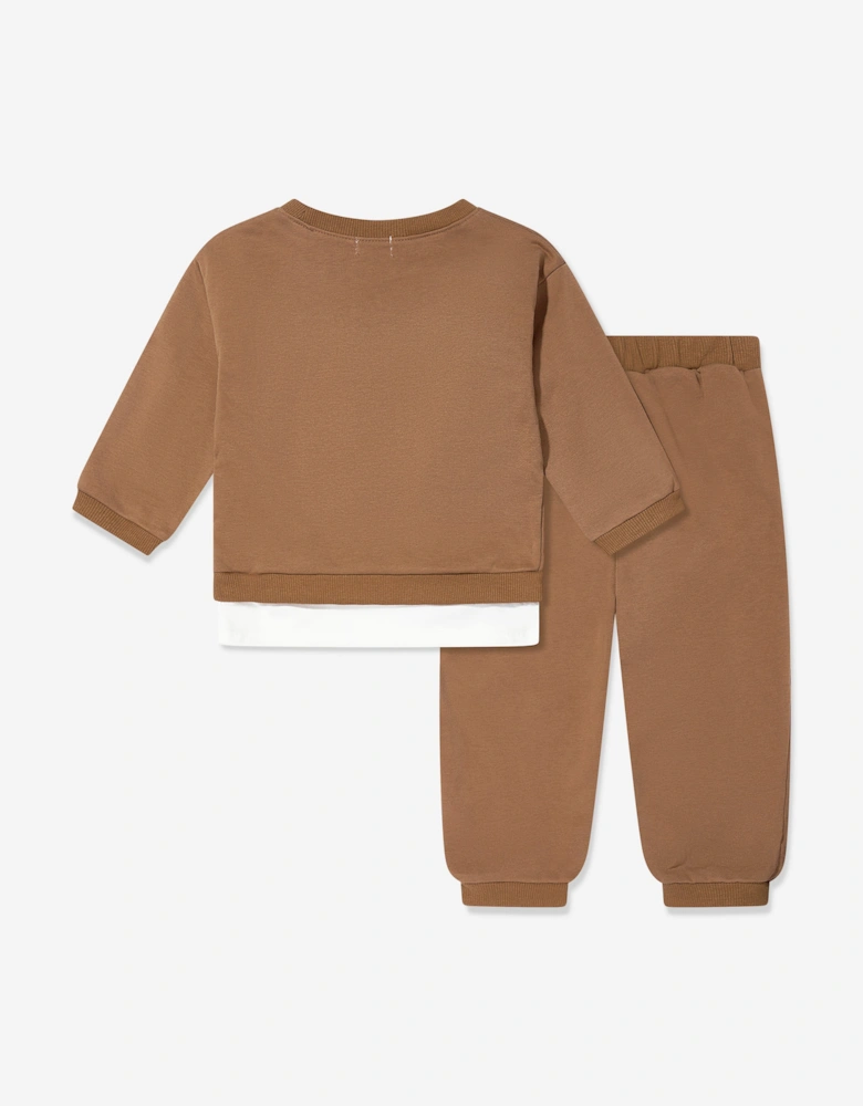 Kids The Bear Colour Tracksuit in Brown