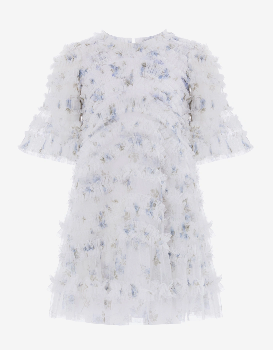Needle & Thread Needle & Thread Girls Magnolia Ditsy Amara Ruffle Dress in Blue