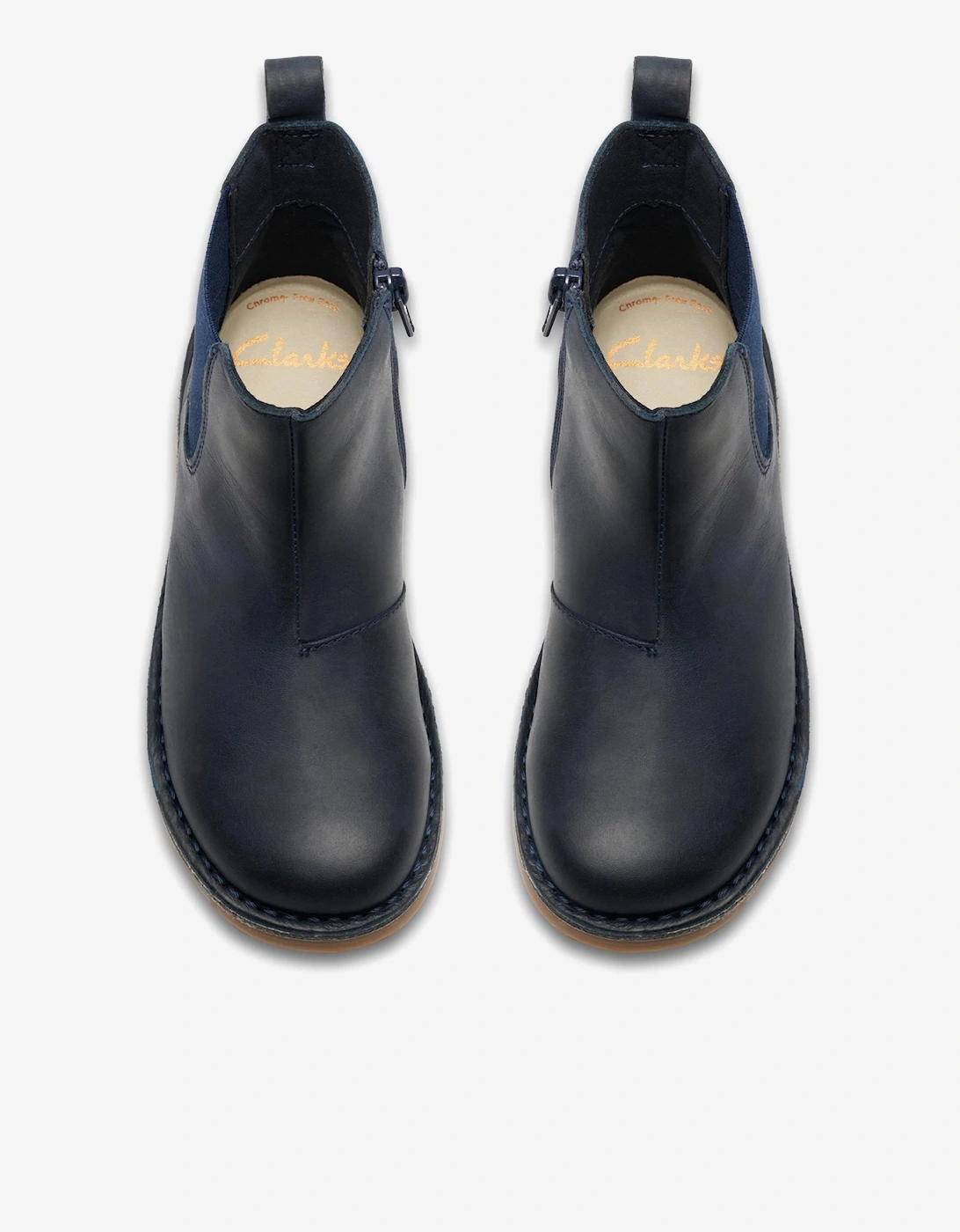 Kids Leather Joyful Sky Boots in Navy