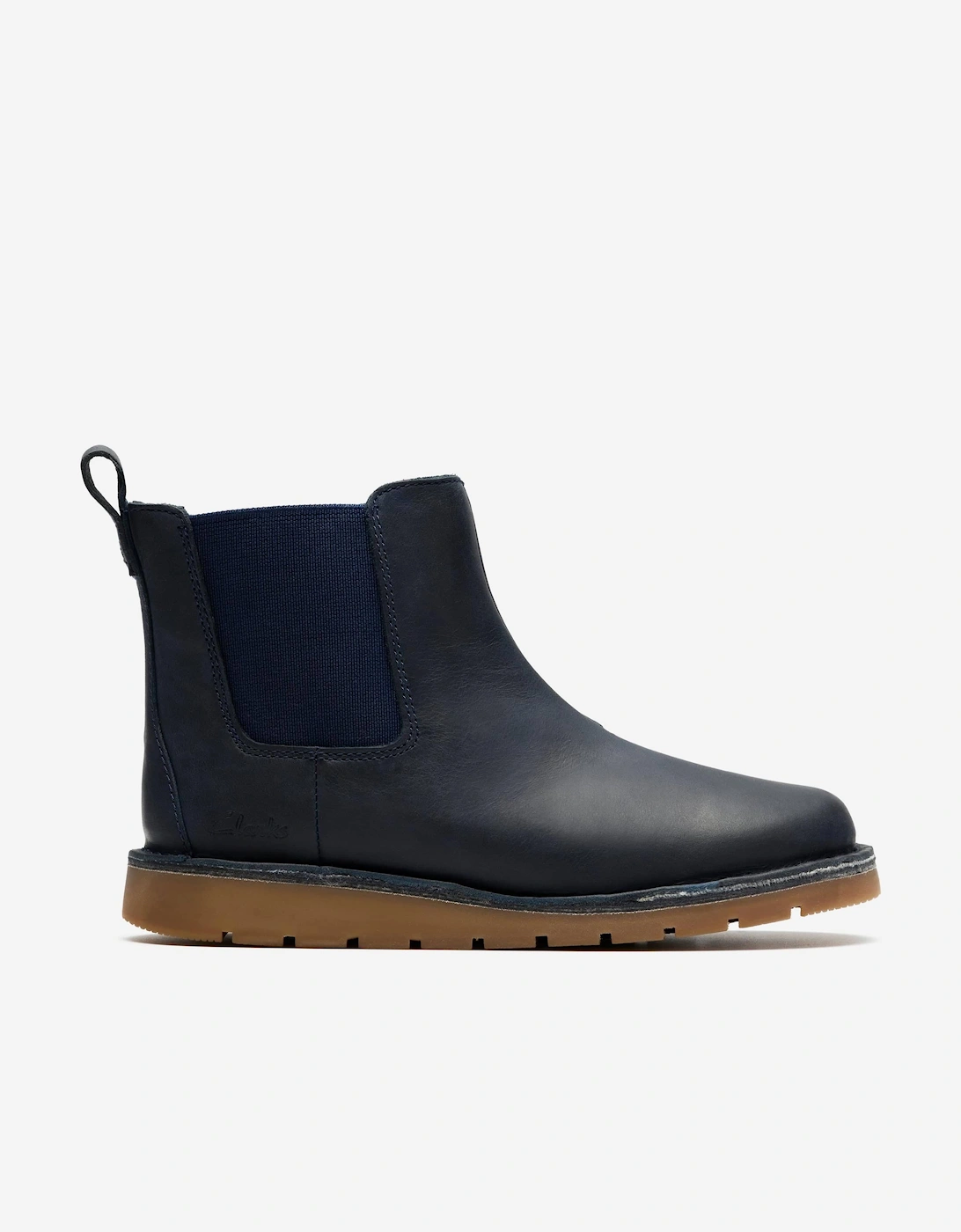 Clarks Girls Navy 'S Leather Joyful Sky Boots In (Wide Fit)  13 Size 32 Kids