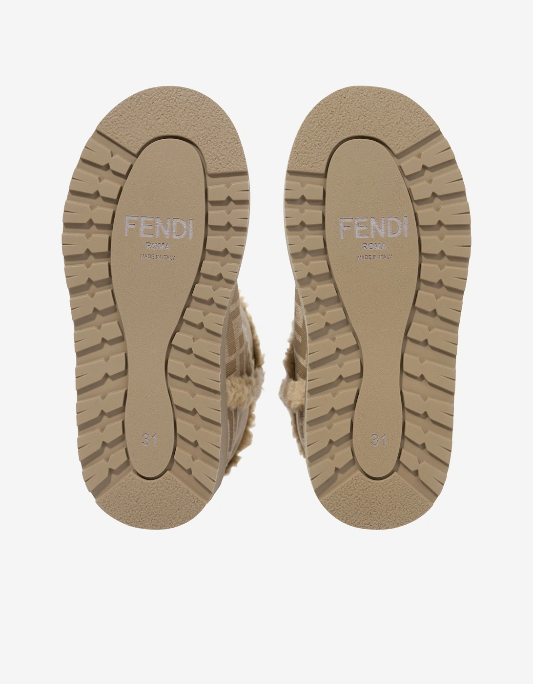 Kids Jacquard FF Boots in Beige