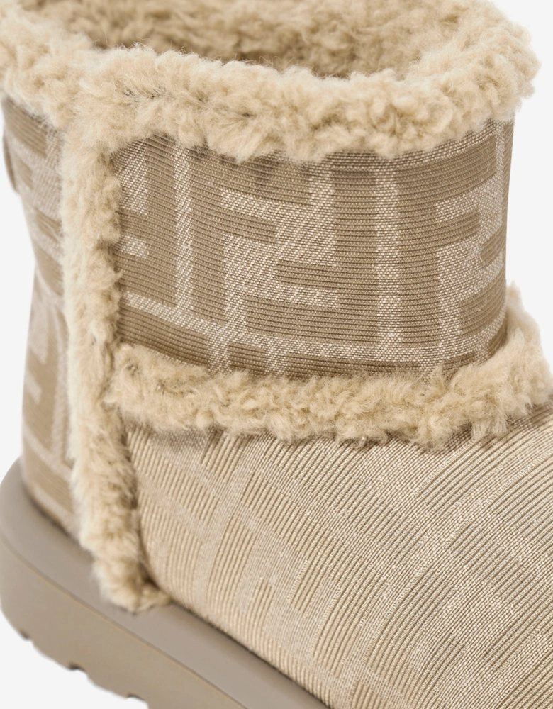 Kids Jacquard FF Boots in Beige