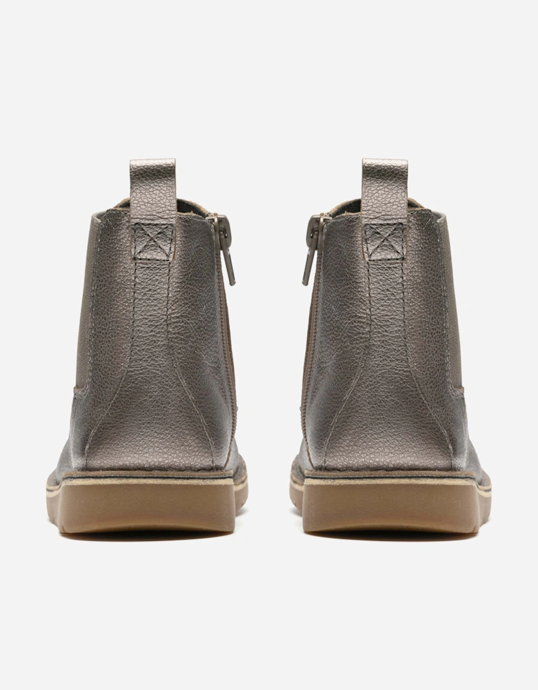 Girls Leather Joyful Sky Boots in Purple