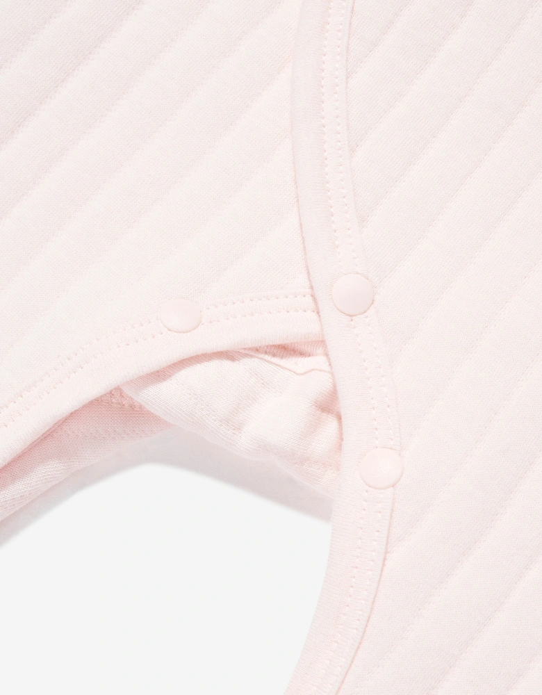 Baby Girls The Teddy Bear Boucle Wrap Baby Grow Romper in Pink