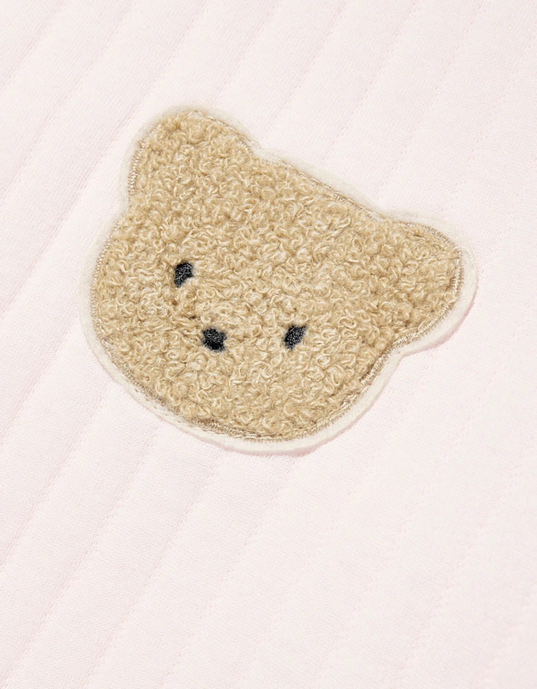 Baby Girls The Teddy Bear Boucle Wrap Baby Grow Romper in Pink