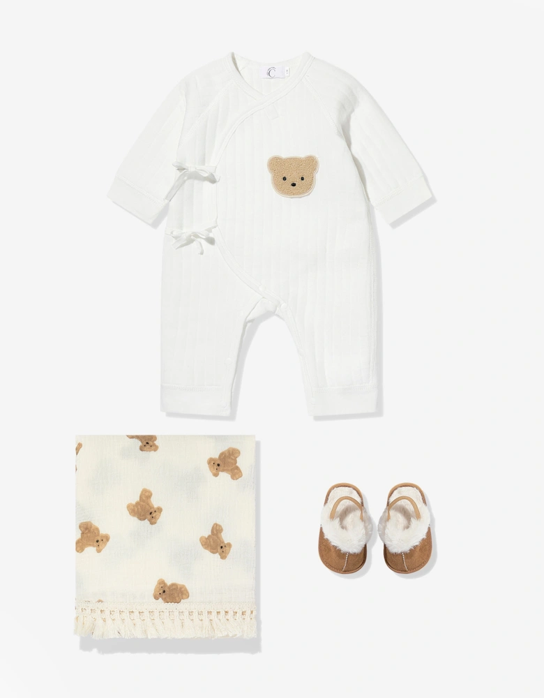Baby The Cozy Boucle Bear Gift Box in Ivory