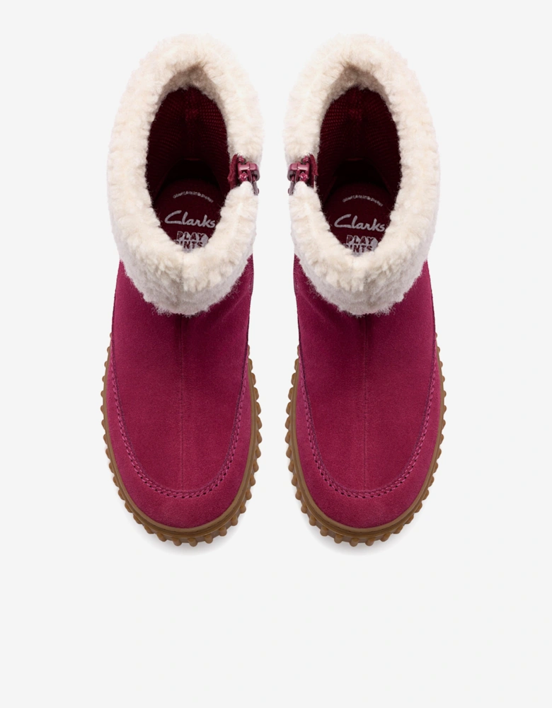 Girls Suede Cove Snug Boots in Pink