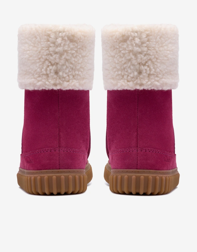 Girls Suede Cove Snug Boots in Pink