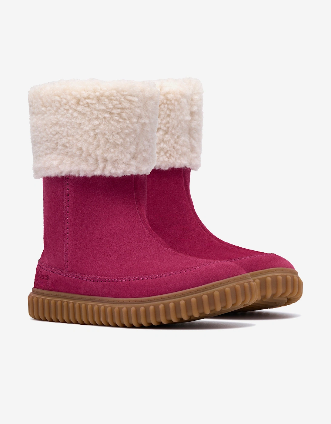 Girls Suede Cove Snug Boots in Pink