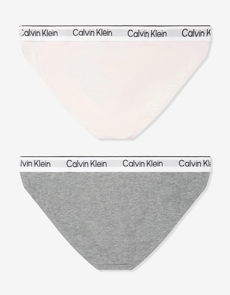 Girls 2 Pack Bikini Knickers Set in Multicolour